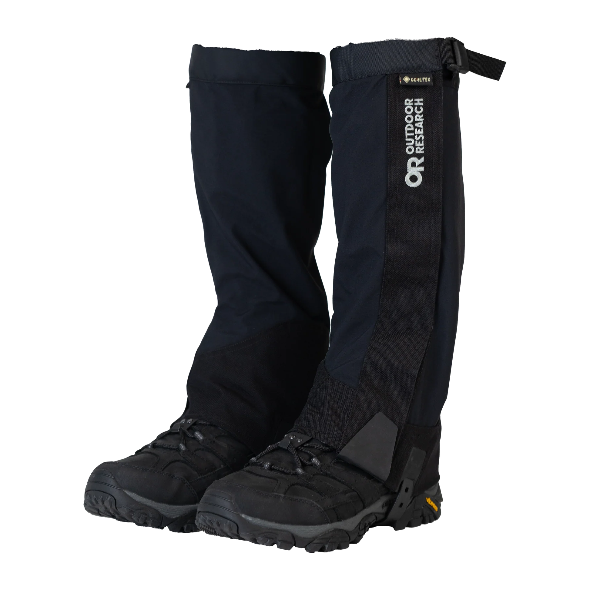 Full view of the Crocodile Gaiters showing GORE-TEX upper and Cordura lower panels, ideal for alpine and winter terrain.