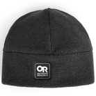 Outdoor Research Polartec 200 Beanie in Grey Heather product shot | Lightweight recycled Polartec 200 fleece beanie with breathable quick drying design UPF 50+ sun protection and helmet compatible low bulk fit — best grey fleece beanie for hiking trekking tactical missions and cold weather outdoor performance