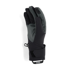Single black Outdoor Research Sureshot Pro Glove shown in product view, featuring waterproof goat leather palm, Ventia™ waterproof insert, and touchscreen-compatible fingertip design for insulated winter performance.