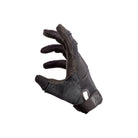 Side profile of PIG FDT Alpha Gloves Gen 2 Black tactical shooting gloves showing stretch ballistic nylon knuckle padding, ventilated finger panels, and low profile wrist closure