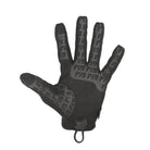Palm view of the PIG FDT HADES Hot Weather Glove in Black highlighting the perforated single-layer palm, touchscreen-compatible fingertips, and high-dexterity grip.