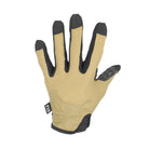 Back of hand view of the PIG FDT HADES Hot Weather Glove in Coyote featuring a breathable mesh upper and lightweight tactical glove construction.