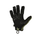Palm view of the PIG FDT OPFOR Glove in Ranger Green highlighting the reinforced grip surface, touchscreen-compatible fingertips, and ergonomic shooting glove construction.
