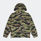 QILO Nordwind WR Browning Jacket in OV Tiger Stripe shown from the back | QILO NYC streetwear camo jacket with DWR waterproof finish, 4-way stretch, and AquaGuard zippers-  one of the best camo jackets for men in Tiger Stripe style.