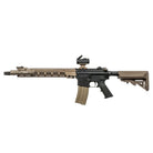 Reptilia DOT Mount shown mounted on a firearm demonstrating the secure Picatinny rail attachment and lower one third co witness setup for Aimpoint T1 and T2 compatible optics.