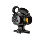 Standalone product shot of the Reptilia DOT Mount showing the slim 7075 T6 aluminum construction, Picatinny rail interface, and lower one third co witness height for Aimpoint T1 and T2 style optics.