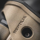 Close-up detail of the Reptilia RECC-E Stock showing the engraved Reptilia branding and precision-machined finish. Highlights the premium construction, mil-spec materials, and American-made quality trusted by tactical professionals. Perfect for AR-15, M4, and precision carbine builds requiring lightweight, modular performance.