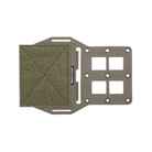 Spiritus Systems MOLLE Expander Wing in Ranger Green featuring a hook-and-loop attachment panel, rigid Tegris MOLLE grid, and metal mounting eyelets.