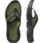 Salomon RX Break Forces Sandal in Olive Night featuring a lightweight recovery design, cushioned EVA footbed, breathable textile strap, and Contagrip outsole.