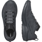 Pair of Salomon Trail Running Shoes in India Ink (Dark Blue) showing the lightweight tactical design and slip-resistant rubber outsole. Built for law enforcement, EMS, and active professionals who move fast across mixed terrain. Features Quicklace® system, breathable mesh upper, and SensiFit™ structure for secure all-day comfort. The ideal trail-to-duty hybrid shoe for performance-driven operators.