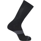 Black sock with gray accent on a white background