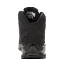 Back view of Salomon XA FORCES MID Black tactical boots | Lightweight military footwear with Quicklace system stable mid height chassis and rugged outsole - one of the best all terrain boots for law enforcement and military operators