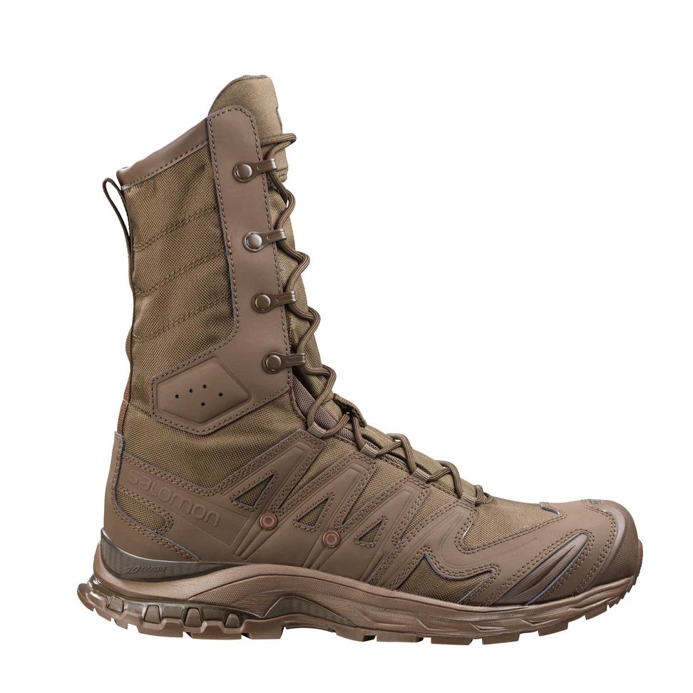Ranger Brown Salomon XA Forces Jungle Boot with breathable construction, reinforced support, and high-cut ankle protection.