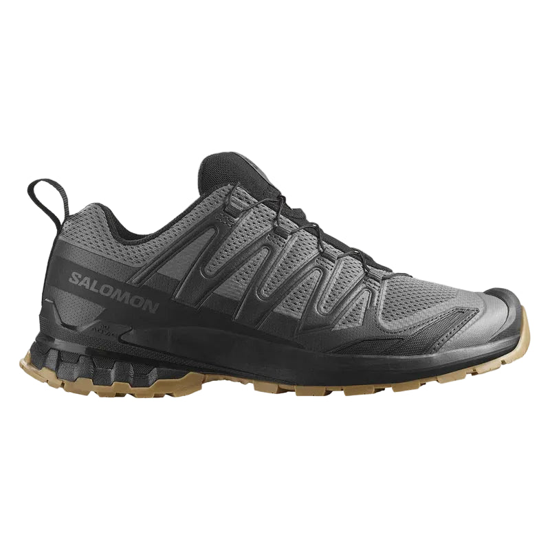 Side view of Salomon XA Pro Forces Castlerock tactical duty shoe showing abrasion resistant upper and reinforced toe protection