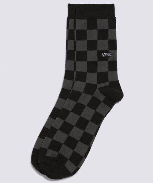 Vans Checkerboard Crew Sock Size 9.5-13 Socks Vans Black/Charcoal 