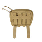 Rear view of Shaw Concepts ARC Admin Pouch showing laser cut MOLLE and PALS mounting straps with four column by two row footprint, designed for secure attachment to plate carriers and chest rigs in professional tactical loadouts