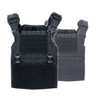 Shaw Concepts ARC Carrier V2 Base in Black plate carrier chassis without cummerbund, modular combat armor platform featuring Spider System plate adjustment, StratusFit foam padding, and placard compatible front panel built for military combat gear, SWAT duty rigs, and professional tactical loadouts made in the USA