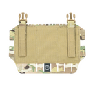 Rear view of the Shaw Concepts ARC MOLLE Placard showing the hook backing, height-adjustable attachment straps, and First Spear Tube compatible mounting interface.