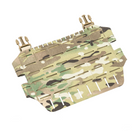 Shaw Concepts ARC MOLLE Placard in Multicam featuring a six-column by five-row MOLLE field, reinforced construction, and modular plate carrier attachment.