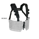 Shaw Concepts ARC Split Rig Kit in Black featuring a split-front modular chest rig with ARC MOLLE Placards and a padded H-harness.