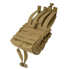 Rear view of Shaw Concepts BFG Pouch showing MOLLE and PALS compatible mounting panel with four column footprint, built for secure attachment to plate carriers, battle belts, and load bearing tactical gear systems for belt fed ammo and heavy utility carry