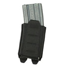 Shaw Concepts FLEX Pouch V2 in Black low profile elastic rifle magazine pouch with dual layer mil spec W5664 elastic and HANK friction liner, MOLLE compatible tactical rifle mag holder for battle belts, plate carriers, and professional combat gear setups made in the USA
