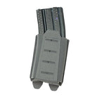 Shaw Concepts FLEX Pouch V2 in Wolf Grey low profile elastic rifle magazine pouch with dual layer mil spec retention and HANK friction liner, MOLLE compatible tactical rifle mag holder for plate carriers, battle belts, and streamlined combat gear setups made in the USA