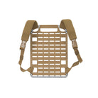 Shaw Concepts Plate Carrier Panel in Coyote tactical back panel with dual sided MOLLE grid and lightweight Tegris construction