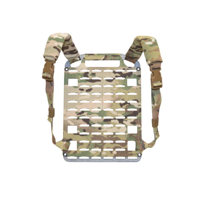 Shaw Concepts Plate Carrier Panel in Multicam modular back panel expansion kit with Tegris thermoplastic base and 6x6 MOLLE grid for plate carriers