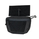 Shaw Concepts RAID Pouch V3 in Black showing Velcro loop Tubed flap for plate carrier attachment, releasable drop down medical and utility pouch with First Spear Tube system designed for IFAK setups, modular combat gear configurations, and law enforcement duty loadouts made in the USA