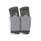 Shaw Concepts RAM Elastic Insert Double 556 Wolf Grey showing dual 5.56 mag retention cells with Velcro backing for placard integration
