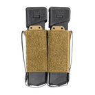 Shaw Concepts RAM Elastic Insert Double Pistol in Coyote tactical pistol mag insert with Tegris reinforced sidewalls and hook and loop backing for placard systems