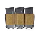 Shaw Concepts RAM Elastic Insert Triple 308 in Coyote reinforced 7.62 magazine insert with Tegris lining for M110 and SCAR-H platforms