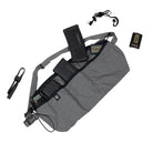 Shaw Concepts ReUp Bandolier in Wolf Grey loaded with rifle magazines, modular ammo bandolier with crossbody carry and utility pockets for 5.56 magazine storage, combat gear setups, range training kits, vehicle staging loadouts, and law enforcement duty applications made in the USA