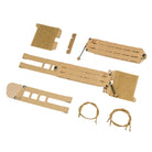 Shaw Concepts S-LOK 3-inch Cummerbund kit in Coyote showing the complete low-profile modular cummerbund system with First Spear Tubes hardware and mounting accessories.