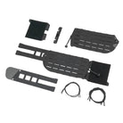 Shaw Concepts S-LOK 5-inch Cummerbund kit in Black showing the complete modular system with structural cummerbund sleeves, front flaps, Tubes hardware, and shock cord.