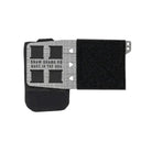 Shaw Concepts Shaw Shank V3 in Black low profile fixed blade knife pouch for plate carrier side mounting, Tegris reinforced tactical knife carrier with Velcro interior retention designed for combat gear, military armor setups, and law enforcement duty loadouts made in the USA