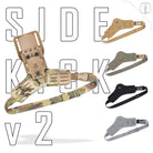Multiple colorways of the Shaw Concepts Side Kick V2 Holster Pad showing the padded drop leg adapter designed for enhanced holster comfort and load distribution.