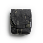 Spiritus Systems JSTA Pouch in Multicam Black camouflage featuring a hook-and-loop flap closure and compact MOLLE-compatible construction.