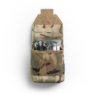 Spiritus Systems JSTA Pouch in Multicam with front flap open, displaying organized storage for small tactical tools and everyday essentials.