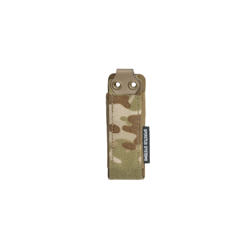 Spiritus Systems Pistol Mag Pouch in Multicam Arid camouflage with compact nylon construction and retention grommets.