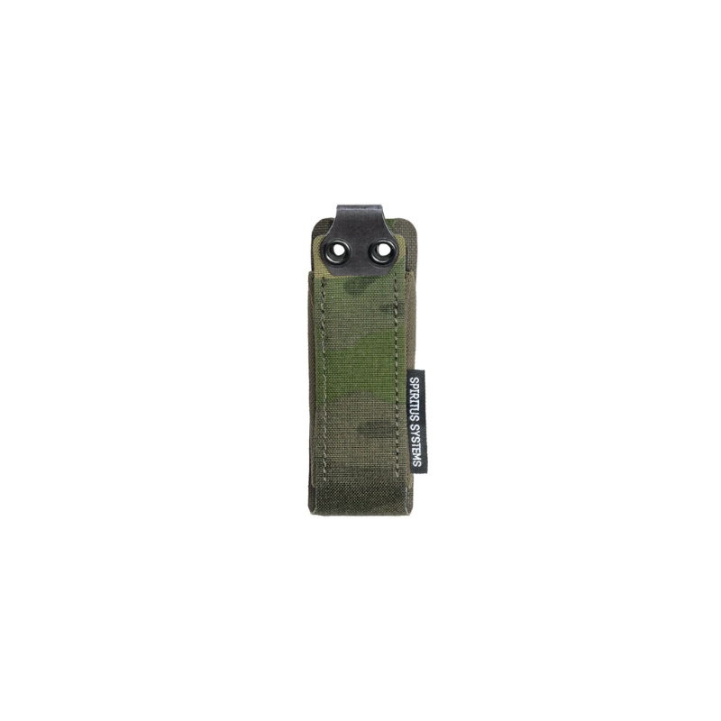 Spiritus Systems Pistol Mag Pouch in Multicam Tropic green camouflage with dual metal retention grommets.