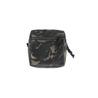 Spiritus Systems Small GP Pouch in Multicam Black with front zippered storage pocket and tactical camouflage fabric.