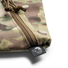 Close up of Spiritus Systems BII Wonton Pouch diagonal zipper design allowing full visibility and rapid access to gear