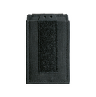 Spiritus Systems EMP Single Elastic Mag Pouch in Black, designed to hold one 5.56 magazine or mission gear. Features elastic construction, optional bungee retention kit, MOLLE-compatible rear mounting, and loop front panel for Pangolin Flap or ID patch integration.