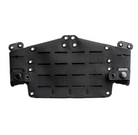 Spiritus Systems EUD Bridge in Black, a lightweight CURV® composite and nylon laminate chest rig mount for End User Devices. Compatible with ATAK, MOLLE rigs, and PTTs, the EUD Bridge keeps tech stable and mission-ready.