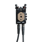 Spiritus Systems EUD Bridge shown in operational use on a chest rig, keeping an End User Device centered and stable. Lightweight CURV® and nylon laminate design integrates with MOLLE straps, ATAK devices, and PTTs for reliable, mission-ready performance.