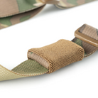 Close-up of the Spiritus Systems Elastic Strap Keeper securing folded webbing in place on a tactical strap. Elastic loop eliminates loose strap tails and keeps Spiritus gear tight and squared away.