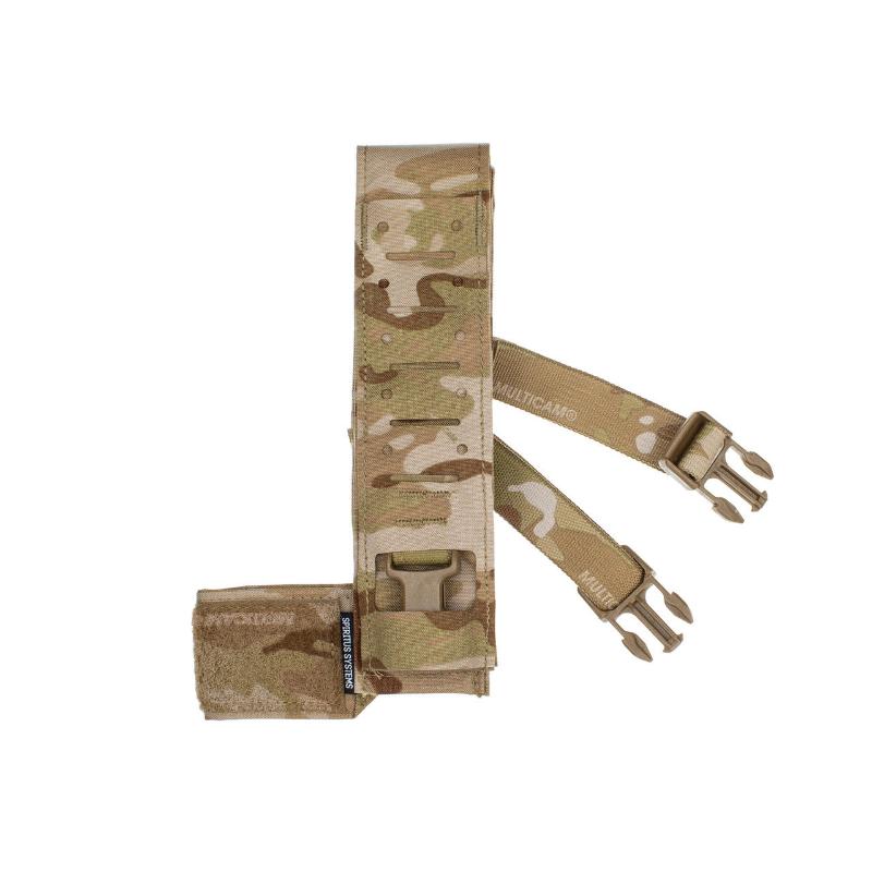 Spiritus Systems Fat Strap MK4 in MultiCam Arid designed to distribute load evenly while supporting communications and mission-essential accessories.
