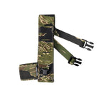 Spiritus Systems Fat Strap MK4 in OV Tiger Stripe featuring a low-profile H-harness design, integrated accessory mounting fields, and compatibility with Spiritus Systems modular chest rig platforms.